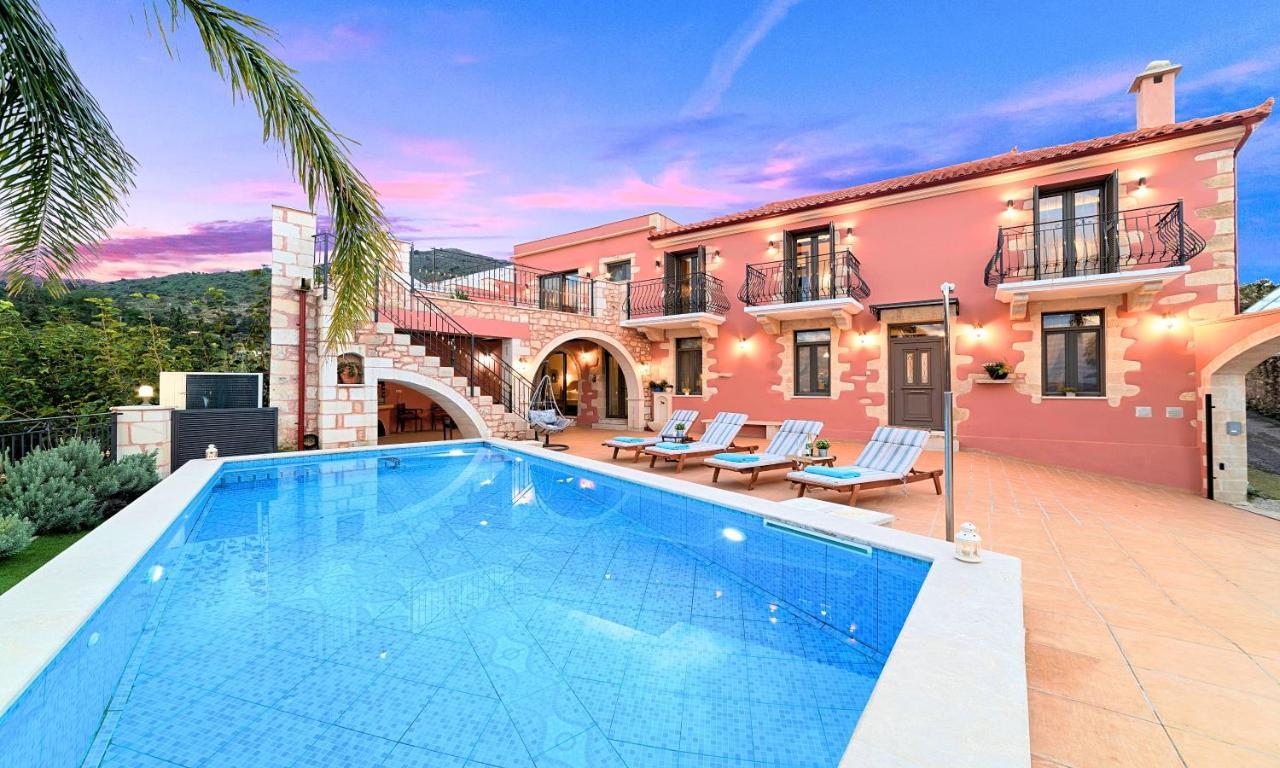 Steve Kois Villa Heated Pool 干尼亞 外观 照片