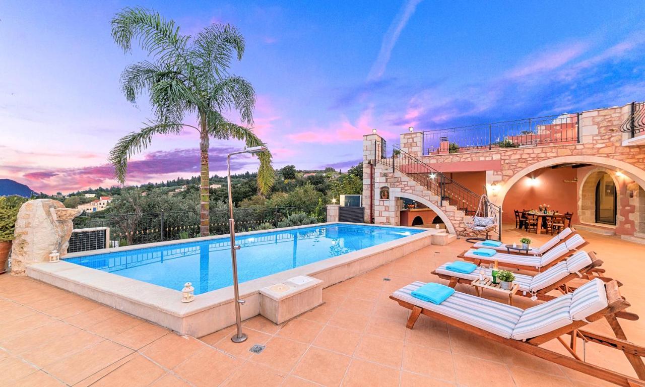 Steve Kois Villa Heated Pool 干尼亞 外观 照片